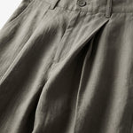 OVER PANT IN LINO GREEN - Benevierre