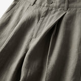 OVER PANT IN LINO GREEN - Benevierre