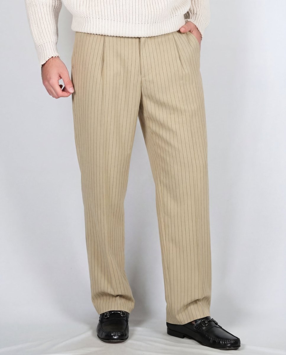 PANTALONE GESSATO BEIGE - Benevierre