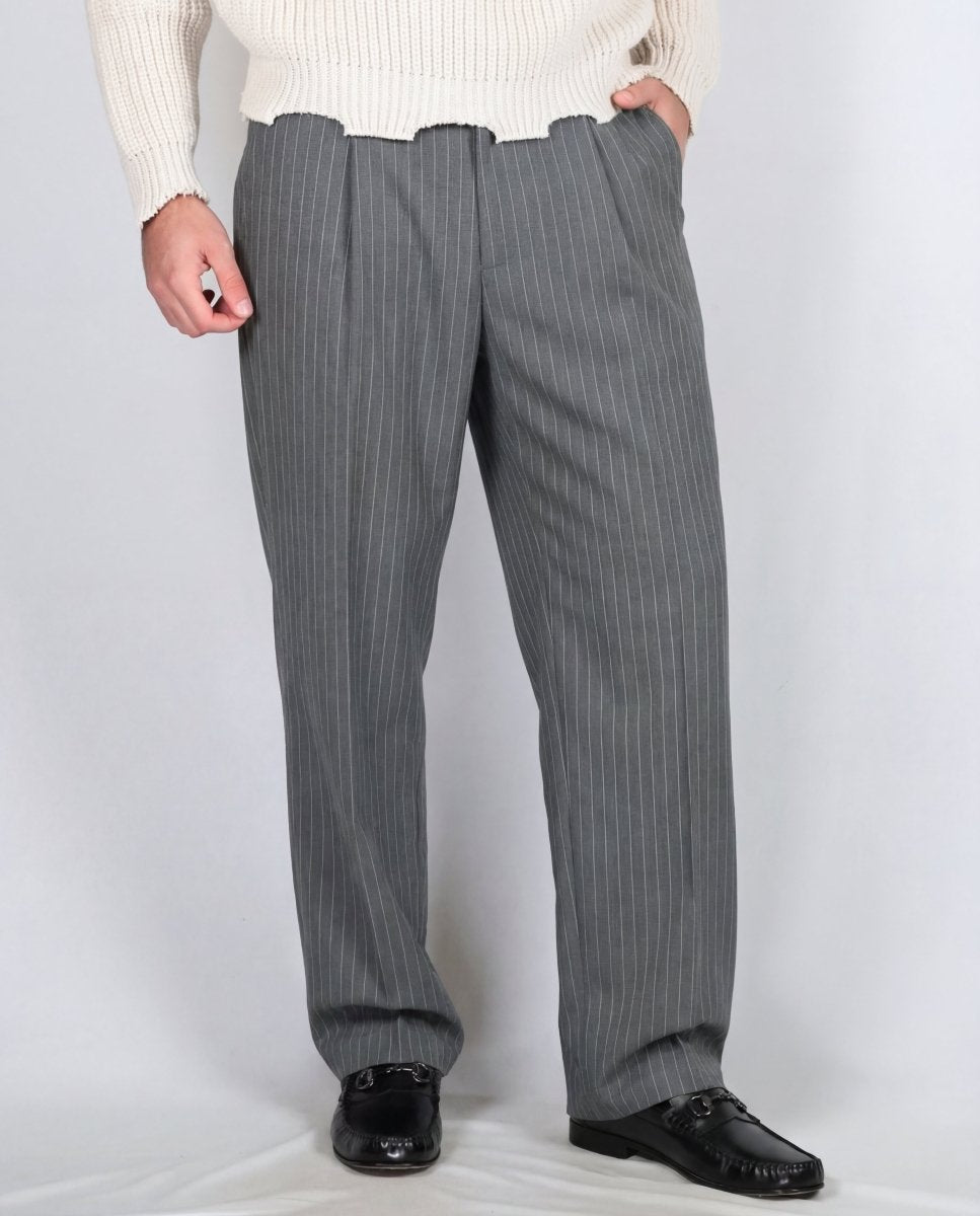PANTALONE GESSATO GRIGIO - Benevierre