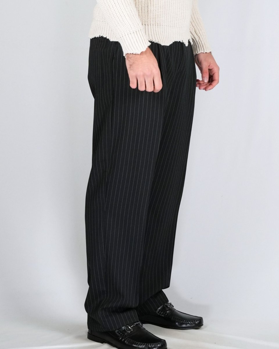 PANTALONE GESSATO NERO - Benevierre