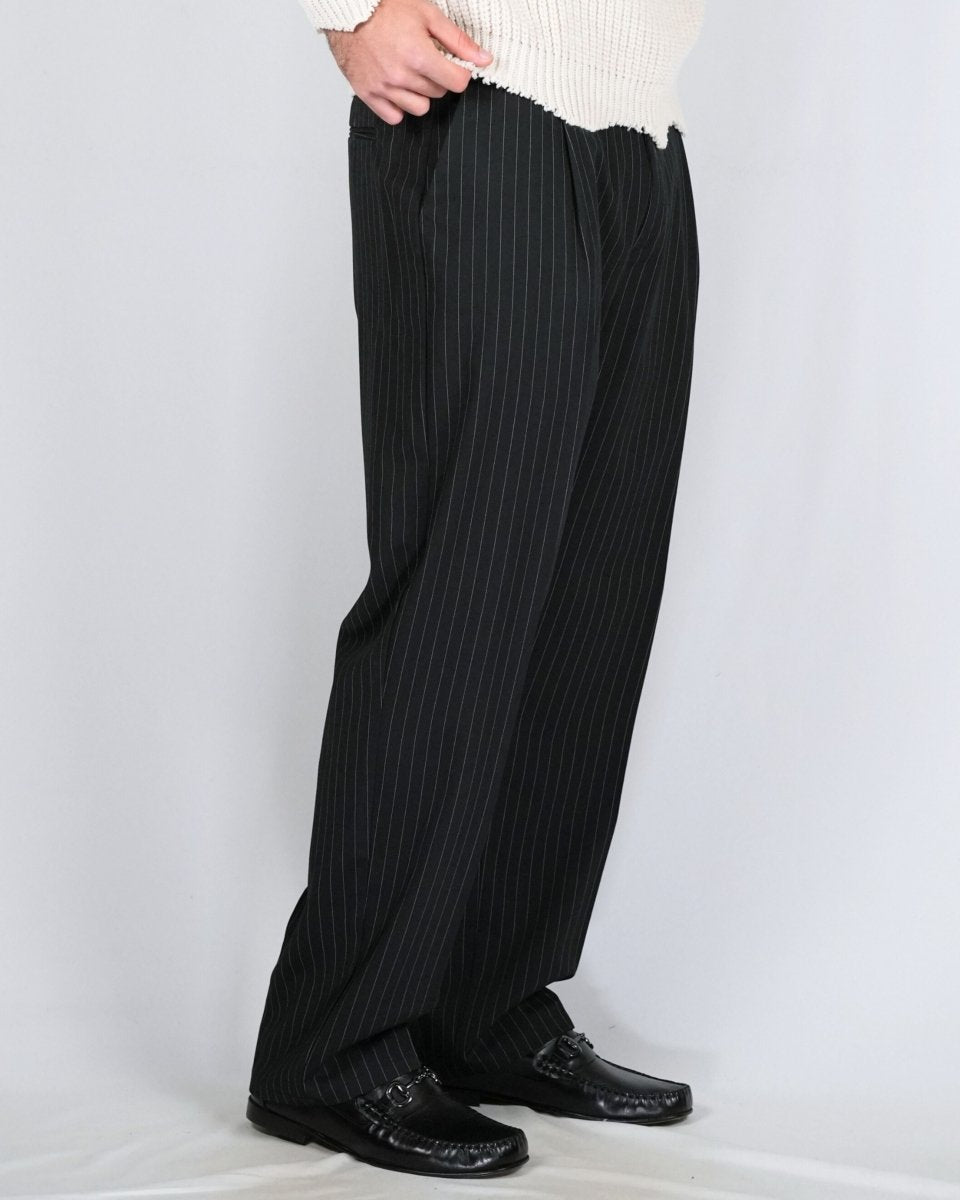 PANTALONE GESSATO NERO - Benevierre