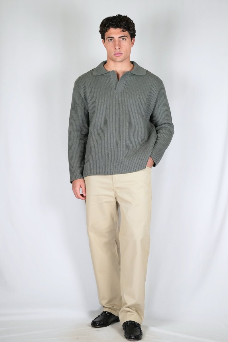 PANTALONE IN GABARDINA BEIGE - Benevierre
