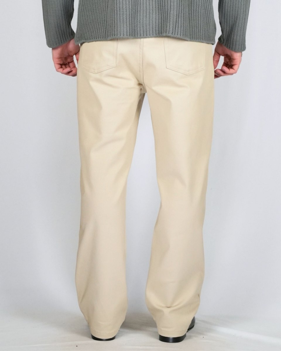 PANTALONE IN GABARDINA BEIGE - Benevierre