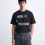 'PELLICANO' BLACK TEE - Benevierre