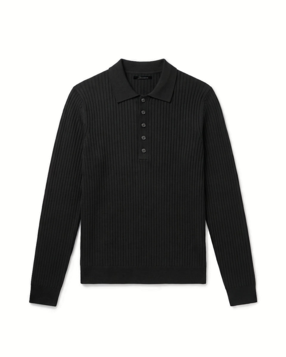 POLO KNIT BLACK - Benevierre