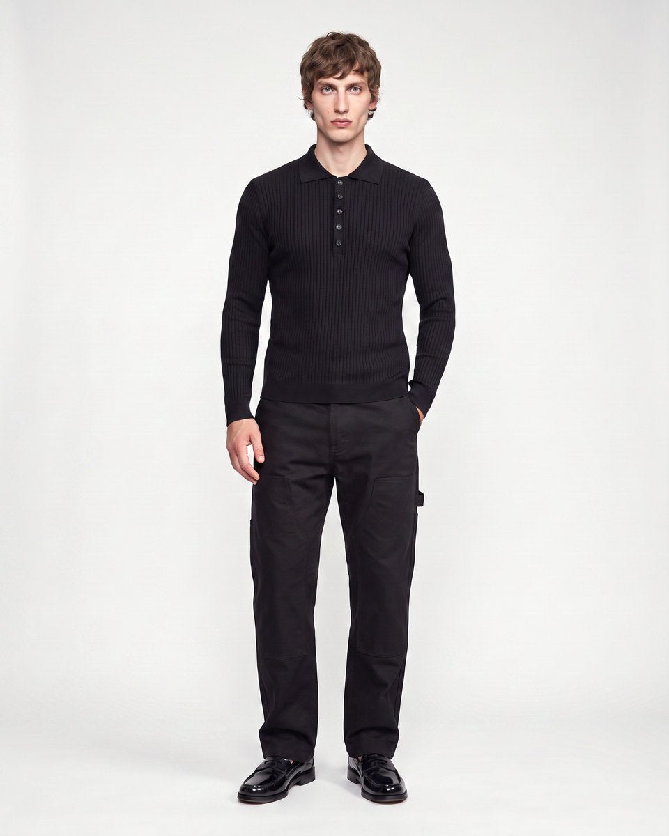 POLO KNIT BLACK - Benevierre