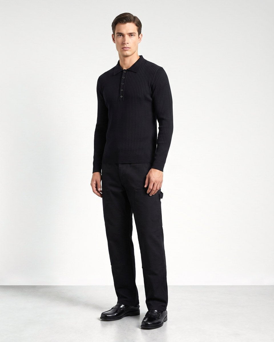 POLO KNIT BLACK - Benevierre