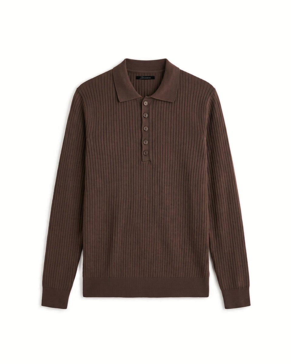 POLO KNIT BROWN - Benevierre