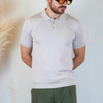 POLO MANICA CORTA IN MAGLIA AVORIO - Benevierre