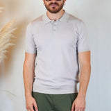 POLO MANICA CORTA IN MAGLIA AVORIO - Benevierre