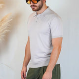 POLO MANICA CORTA IN MAGLIA AVORIO - Benevierre