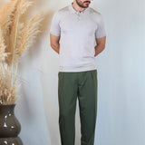 POLO MANICA CORTA IN MAGLIA AVORIO - Benevierre