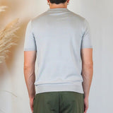 POLO MANICA CORTA IN MAGLIA GRIGIA - Benevierre