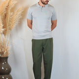 POLO MANICA CORTA IN MAGLIA GRIGIA - Benevierre