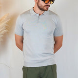 POLO MANICA CORTA IN MAGLIA GRIGIA - Benevierre