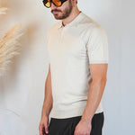 POLO MANICA CORTA IN MAGLIA SABBIA - Benevierre