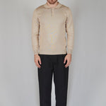 POLO MANICA LUNGA IN MAGLIA BEIGE - Benevierre
