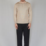 POLO MANICA LUNGA IN MAGLIA BEIGE - Benevierre