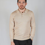 POLO MANICA LUNGA IN MAGLIA BEIGE - Benevierre