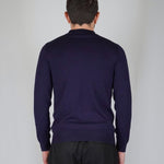 POLO MANICA LUNGA IN MAGLIA BLU - Benevierre