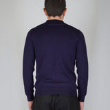 POLO MANICA LUNGA IN MAGLIA BLU - Benevierre