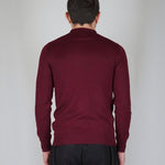 POLO MANICA LUNGA IN MAGLIA BORDEAUX - Benevierre
