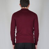 POLO MANICA LUNGA IN MAGLIA BORDEAUX - Benevierre