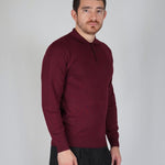 POLO MANICA LUNGA IN MAGLIA BORDEAUX - Benevierre