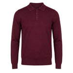 POLO MANICA LUNGA IN MAGLIA BORDEAUX - Benevierre