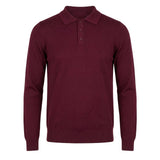 POLO MANICA LUNGA IN MAGLIA BORDEAUX - Benevierre