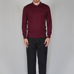 POLO MANICA LUNGA IN MAGLIA BORDEAUX - Benevierre