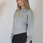 POLO MANICA LUNGA IN MAGLIA GRIGIA - Benevierre