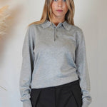 POLO MANICA LUNGA IN MAGLIA GRIGIA - Benevierre