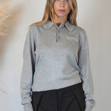 POLO MANICA LUNGA IN MAGLIA GRIGIA - Benevierre