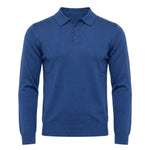 POLO MANICA LUNGA IN MAGLIA LIGHT BLUE - Benevierre