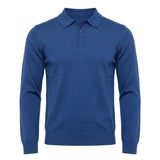 POLO MANICA LUNGA IN MAGLIA LIGHT BLUE - Benevierre