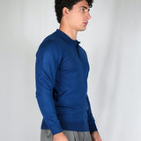 POLO MANICA LUNGA IN MAGLIA LIGHT BLUE - Benevierre