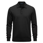 POLO MANICA LUNGA IN MAGLIA NERA - Benevierre
