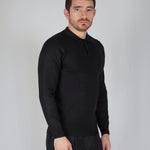 POLO MANICA LUNGA IN MAGLIA NERA - Benevierre