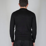 POLO MANICA LUNGA IN MAGLIA NERA - Benevierre