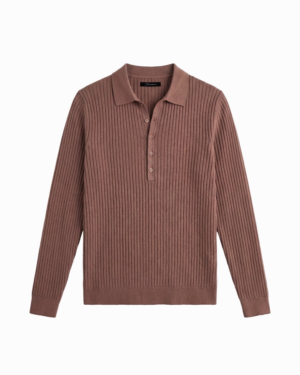 RIBBED POLO KNIT - Benevierre