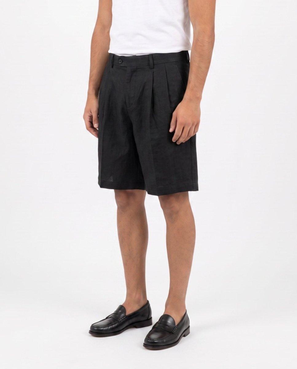 SHORTS IN LINO BLACK - Benevierre