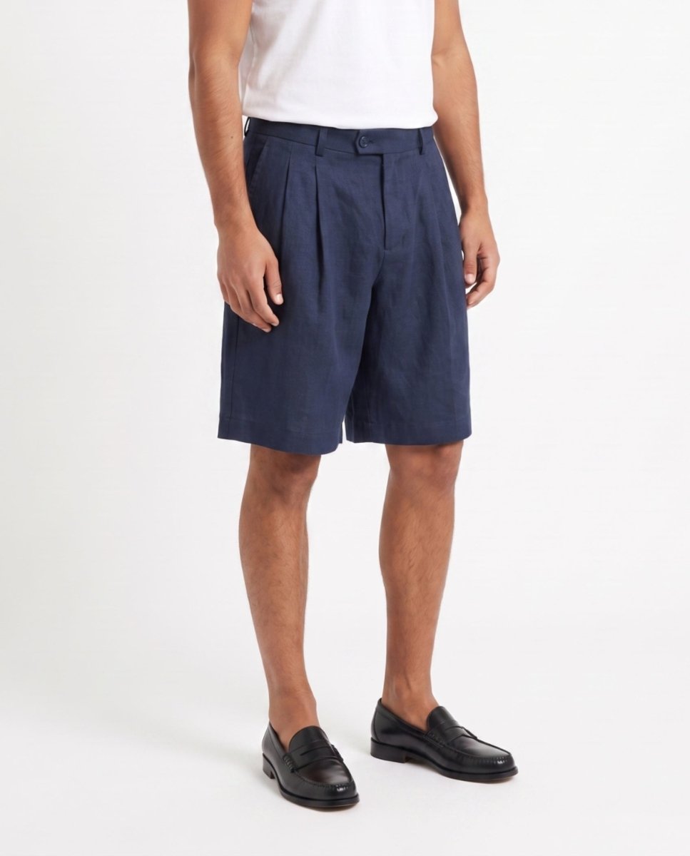 SHORTS IN LINO BLUE - Benevierre