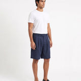 SHORTS IN LINO BLUE - Benevierre