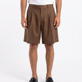 SHORTS IN LINO BROWN - Benevierre