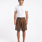 SHORTS IN LINO BROWN - Benevierre