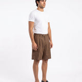 SHORTS IN LINO BROWN - Benevierre