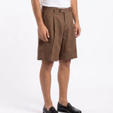 SHORTS IN LINO BROWN - Benevierre