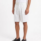 SHORTS IN LINO WHITE - Benevierre